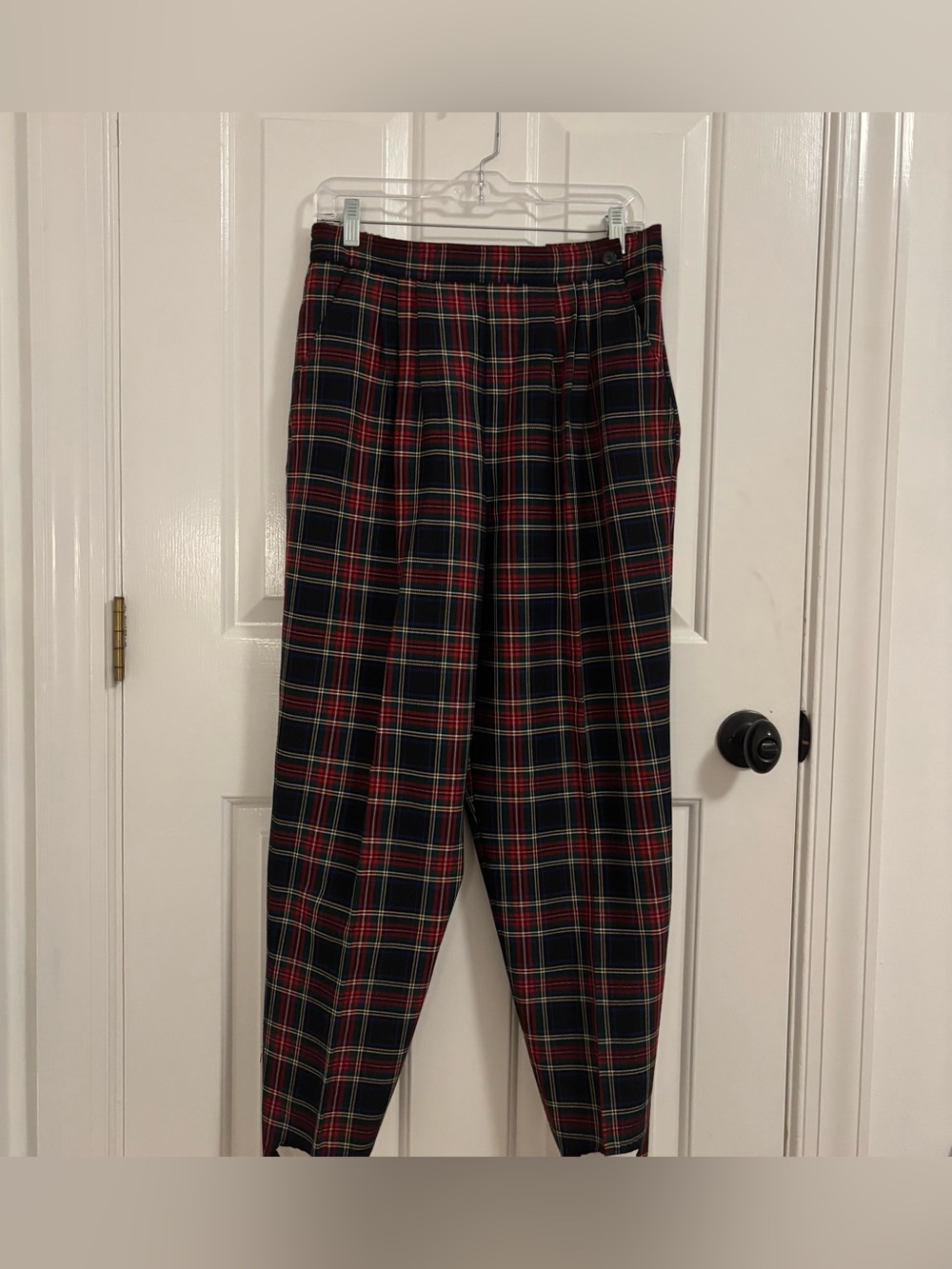 Vintage Karen Scott Plaid Stirrup Pants Size 14